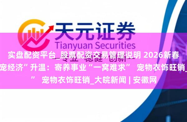 实盘配资平台_股票配资交易管理说明 2026新春走下层丨节前“萌宠经济”升温：寄养事业“一窝难求”  宠物衣饰旺销_大皖新闻 | 安徽网